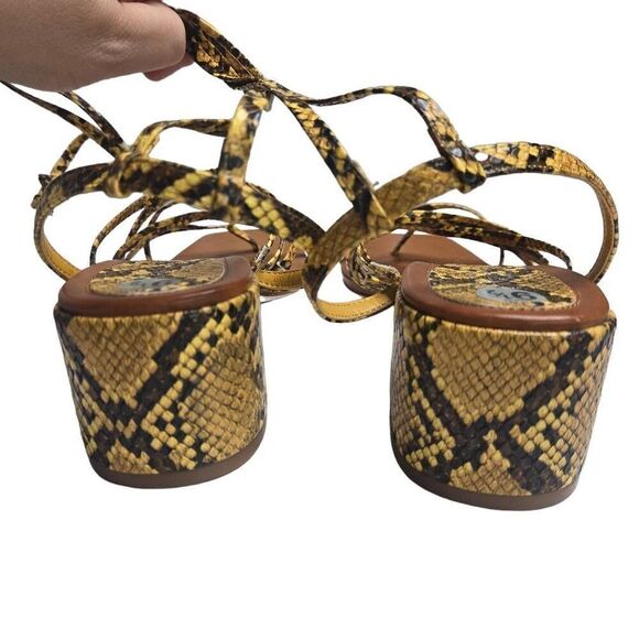 Jessica Simpson Ivelle Block Heeled Strappy Sandal Yellow Size 9.5 - Picture 5 of 10